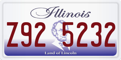 IL license plate Z925232