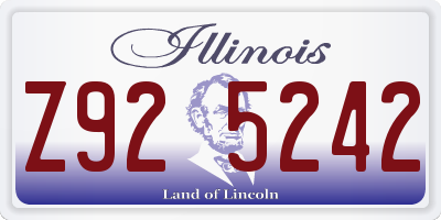 IL license plate Z925242