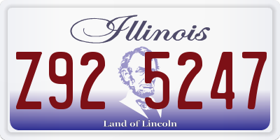 IL license plate Z925247