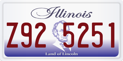 IL license plate Z925251