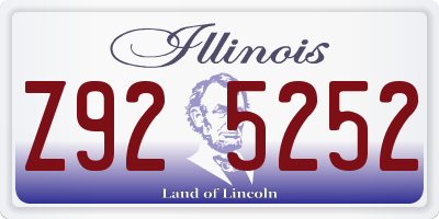 IL license plate Z925252
