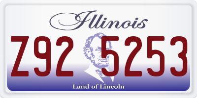 IL license plate Z925253