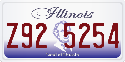 IL license plate Z925254
