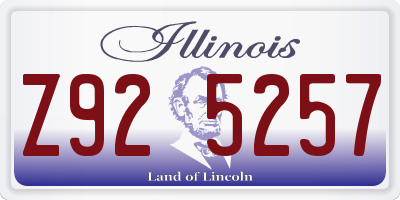IL license plate Z925257