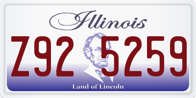 IL license plate Z925259