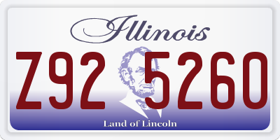 IL license plate Z925260