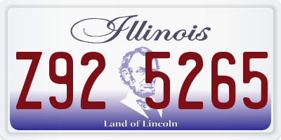 IL license plate Z925265