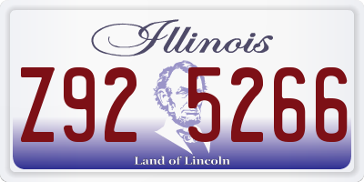 IL license plate Z925266