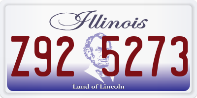 IL license plate Z925273