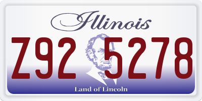 IL license plate Z925278