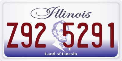IL license plate Z925291