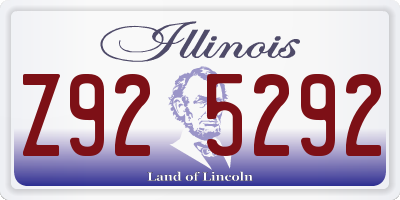 IL license plate Z925292