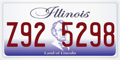 IL license plate Z925298