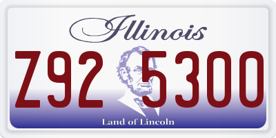 IL license plate Z925300