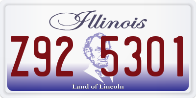 IL license plate Z925301