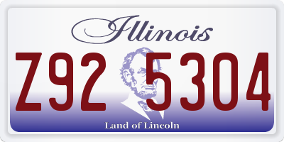 IL license plate Z925304