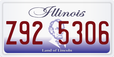 IL license plate Z925306