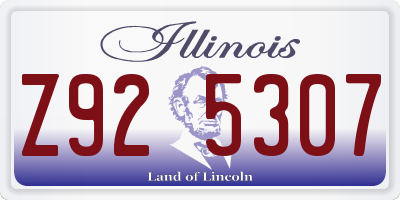 IL license plate Z925307