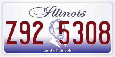 IL license plate Z925308