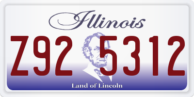 IL license plate Z925312
