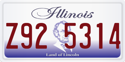 IL license plate Z925314