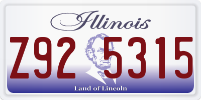 IL license plate Z925315