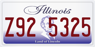 IL license plate Z925325