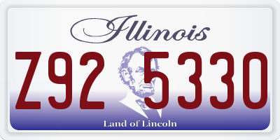 IL license plate Z925330