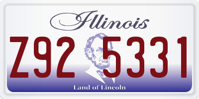 IL license plate Z925331