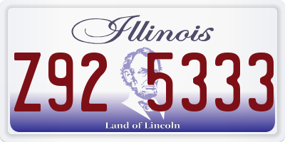 IL license plate Z925333