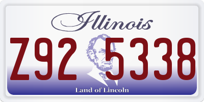 IL license plate Z925338