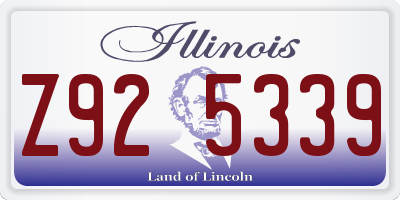 IL license plate Z925339
