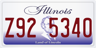 IL license plate Z925340