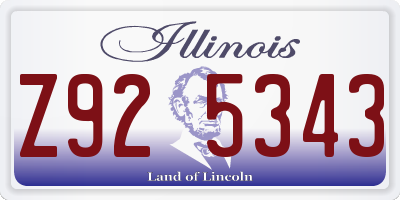 IL license plate Z925343
