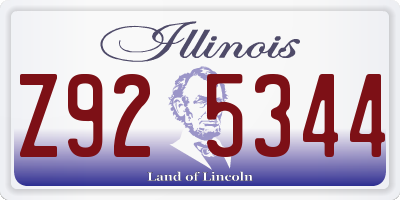 IL license plate Z925344