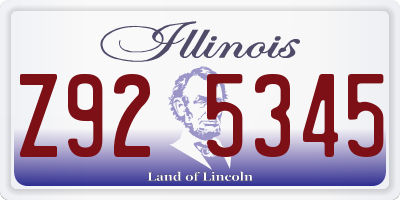 IL license plate Z925345