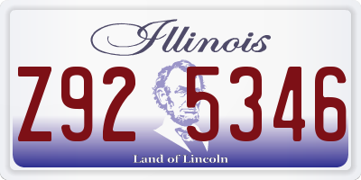 IL license plate Z925346