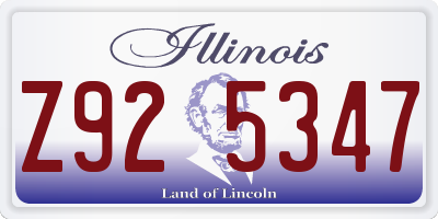IL license plate Z925347