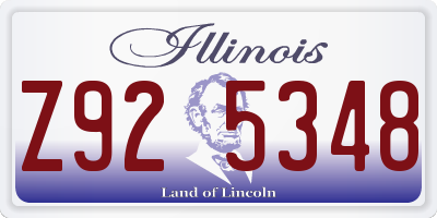 IL license plate Z925348
