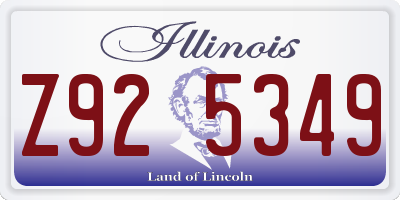 IL license plate Z925349