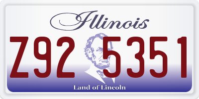 IL license plate Z925351