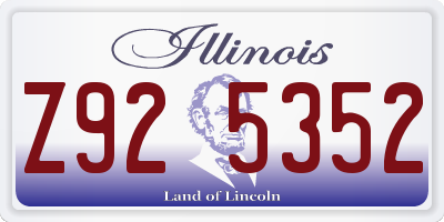 IL license plate Z925352