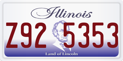 IL license plate Z925353