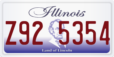 IL license plate Z925354