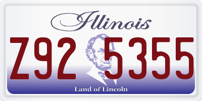 IL license plate Z925355