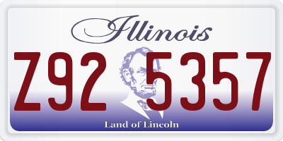IL license plate Z925357