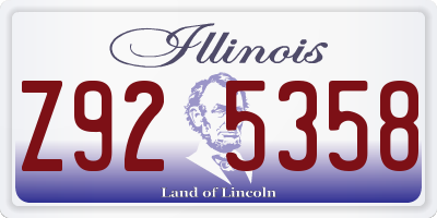 IL license plate Z925358