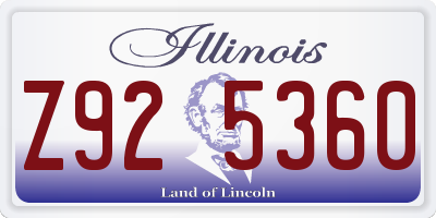 IL license plate Z925360