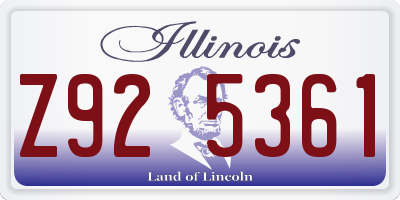 IL license plate Z925361