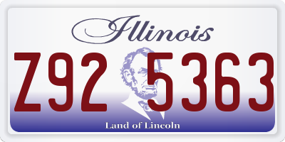 IL license plate Z925363